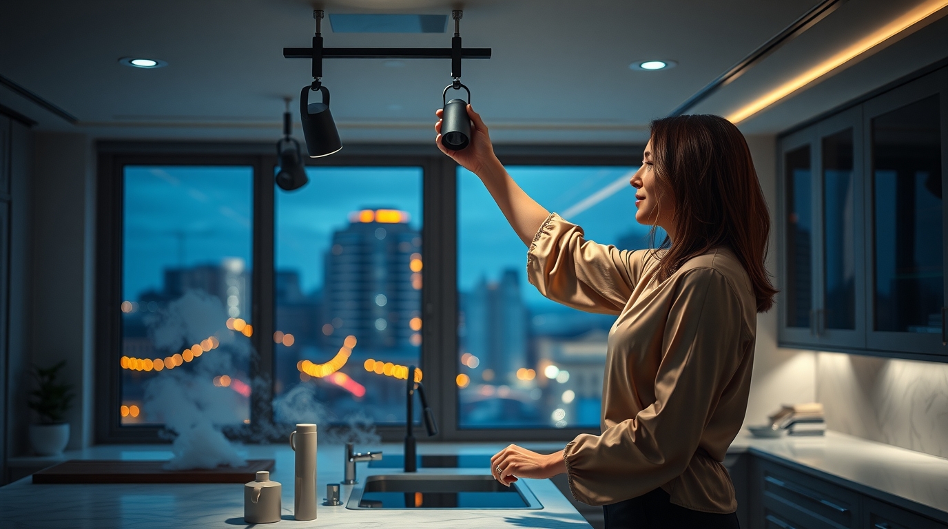 Трековые светильники на шинопроводе