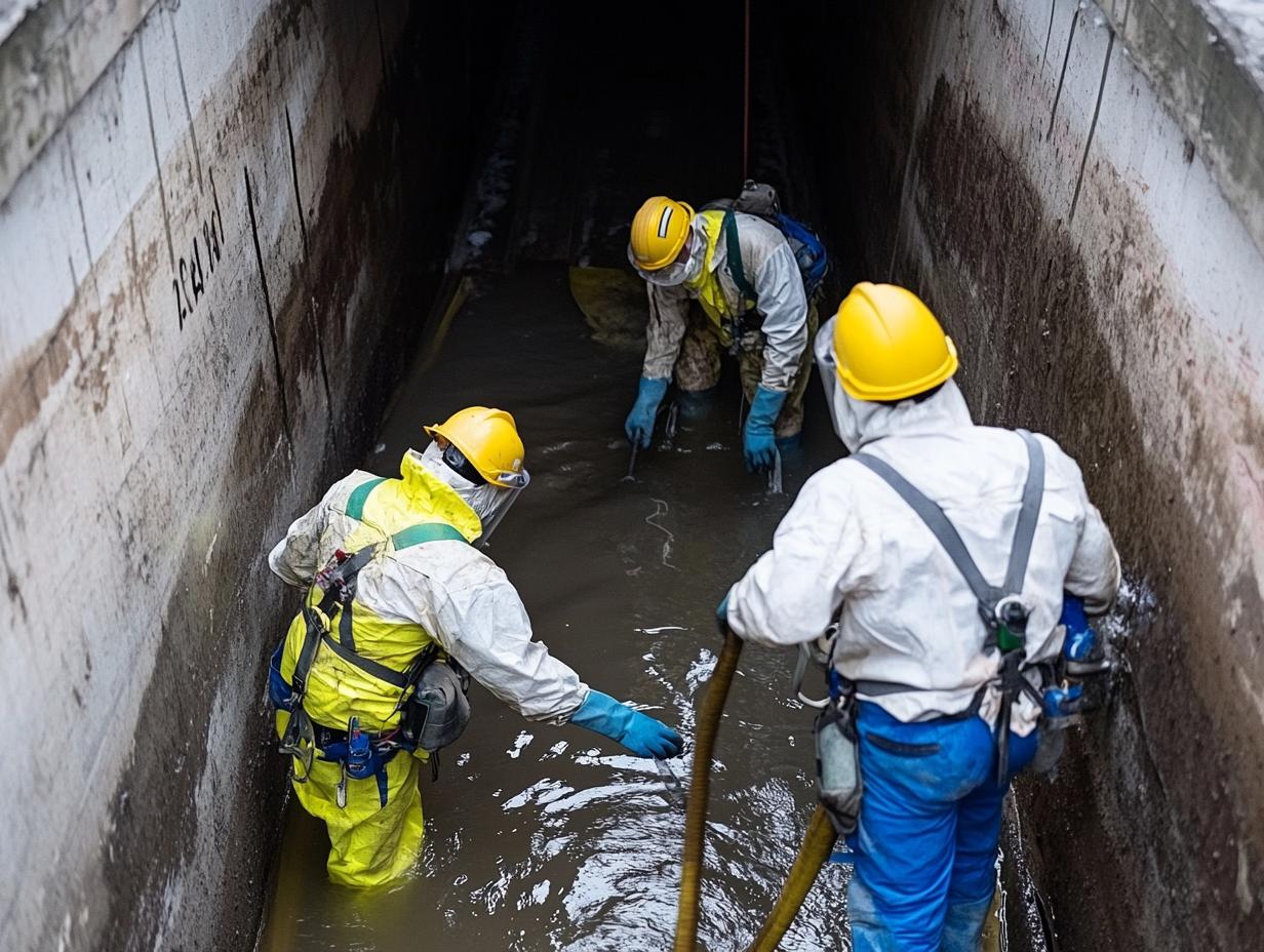 Гидродинамическая очистка канализации